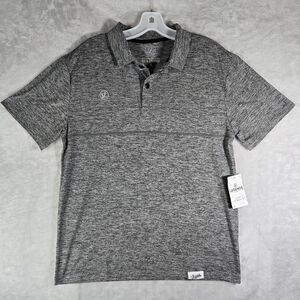 Legends Apparel Enzo Dash Polo M Medium Heather Grey Men's Performance NWT